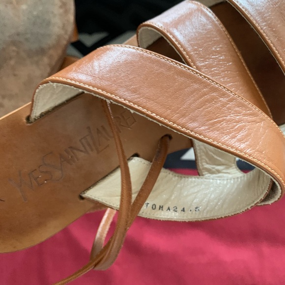 Authentic YSL leather sandals size 5 - Picture 5 of 6